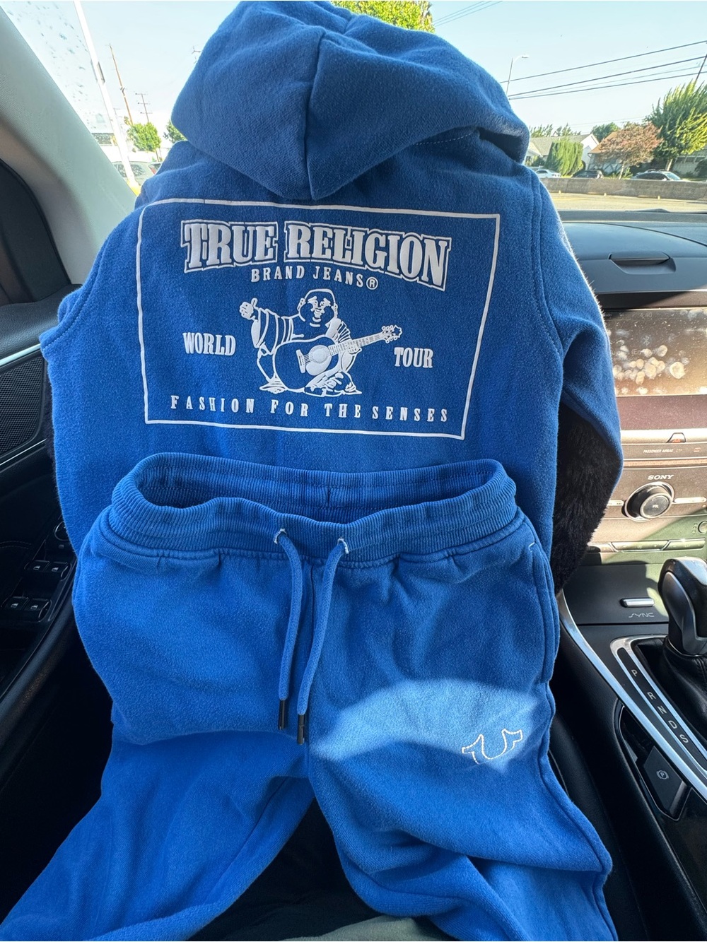 True Religion Kids Royal Blue Logo Hoodie Sweatpants Set